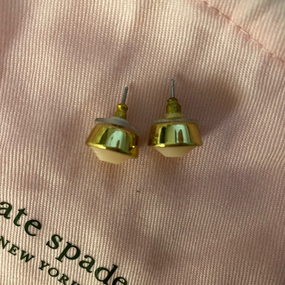 Kate Spade Pink Stone Large Studs - Picture 3 of 4